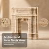 Carved Marble Sculpture Matte Architectural Elegant for Shelf, Console