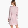 Luxury pajamas women's sexy deep V ice silk nightgown thin lace suspender nightdress home bathrobe two-piece set