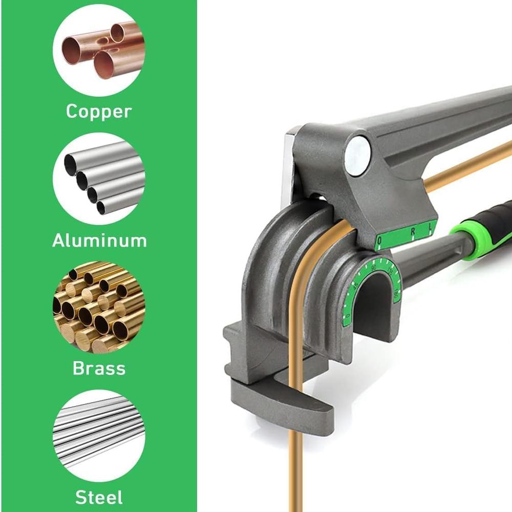 1/4” 3/8” 1/2” Außendurchmesser Manuelles Kupferrohrbieger, 3-in-1 Aluminiumrohrbiegewerkzeug für Klimaanlagen-Kältetechnik-Reparatur ST-612
