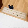 OKA Entrance Mat, Beige, Approx. 30cm x 110cm, Washable, Corner Adsorption, Gabe, Adsorption, Non-Slip