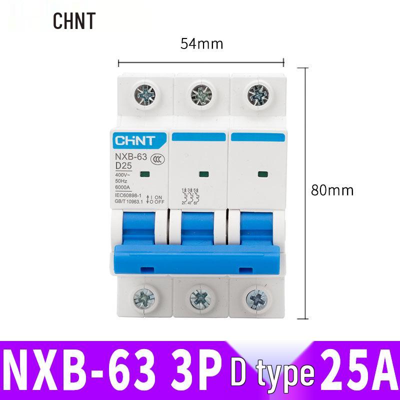 Chint NXB Air Switch Circuit Breaker: 1P, 2P, 3P, 4P Household Type D Three-Phase Disconnector 380V.