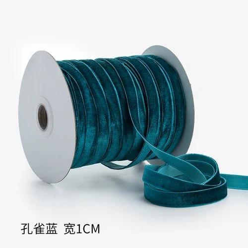 50yards 10mm Velvet Ribbon Wedding Party Decoration Handmade Gift Wrapping Hair Bows DIY Christmas  Sewing Crafts Fabric Ribbons