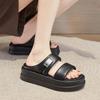 Slippers women wear summer new thick bottom heightening clouds casual versatile sports one word cool slippers
