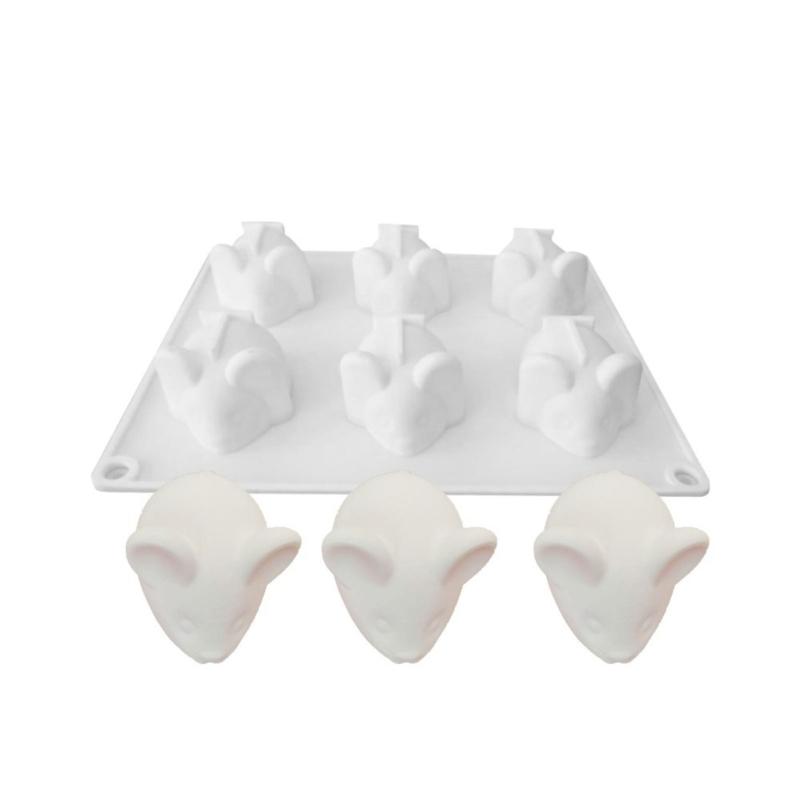 

6-Cavity Mini Mouse Shaped Silicone Mould Fondant Chocolate Mold Mousse Cake Decorating Tools DIY Candle Soap Mold 1