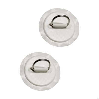 2x nášivky s D-kroužky, lehké PVC, pevná přezka na nafukovací člun, raft, kánoi