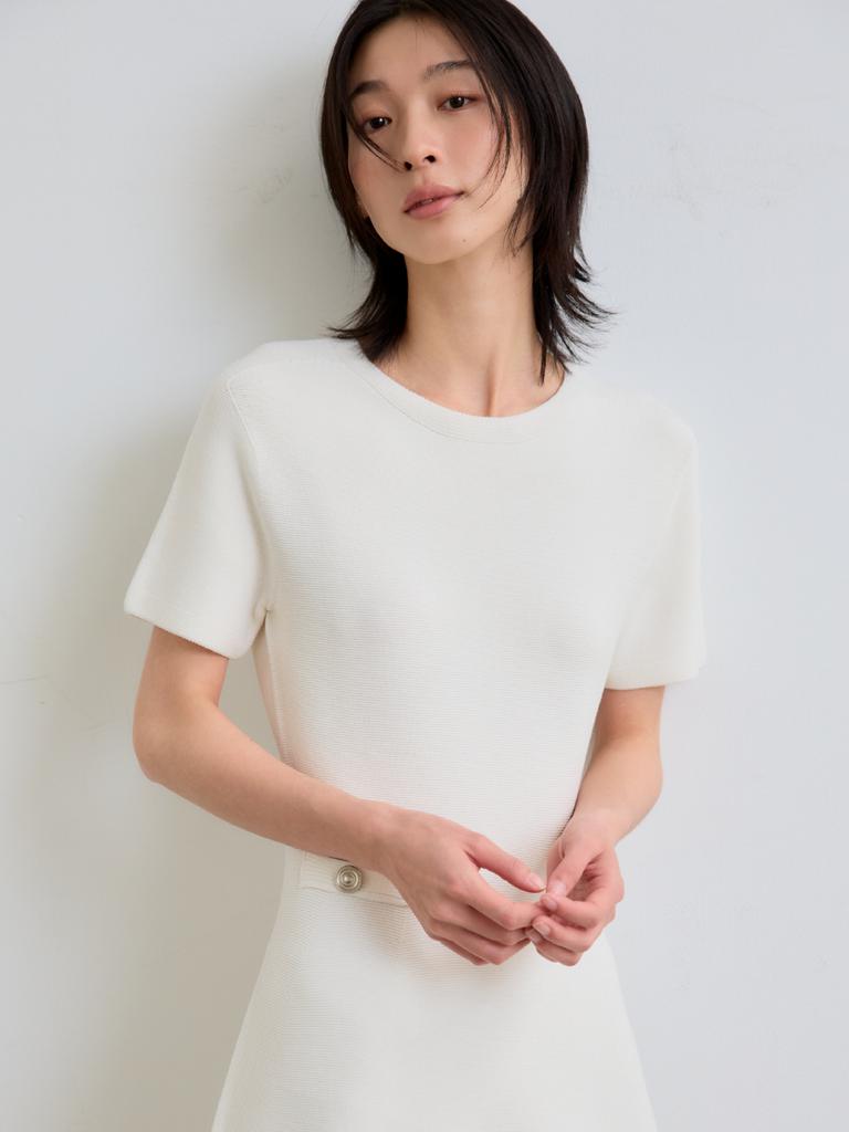 Antome Ser Whole Garment Dress (Ivory)