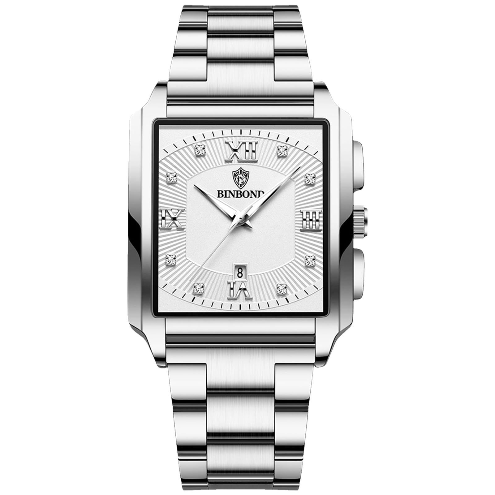 

Seiko Men s Watch: Square Dial, Upgraded Waterproof Quartz Watch, Stainless Steel, Adjustable, Silver, for Business and Everyday Use