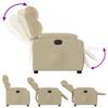 Electric Recliner Chair Cream Fabric