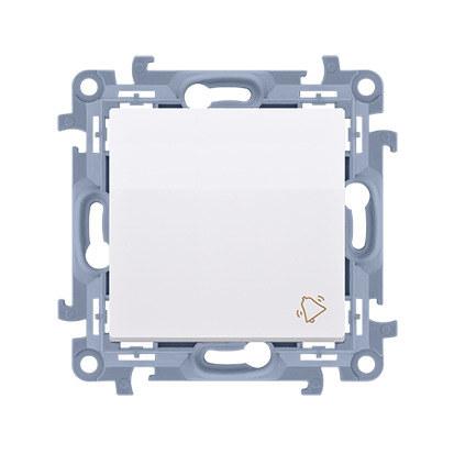 "Bell" button (module) 10 AX, 250 V~, quick-connect terminals, white Simon