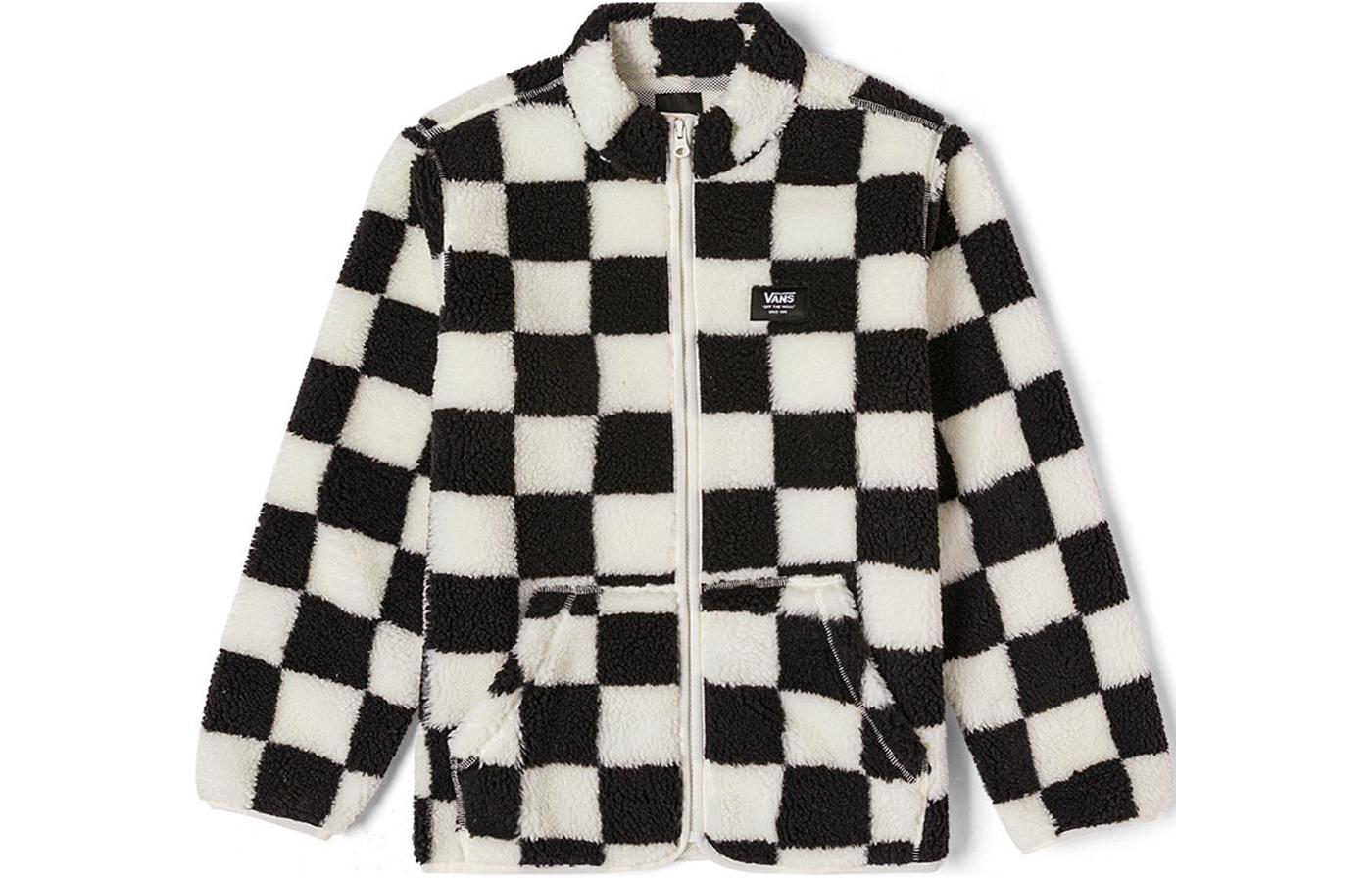 Vans Velvet Jacket For Kids Black White Kids VN000JZFDPM L