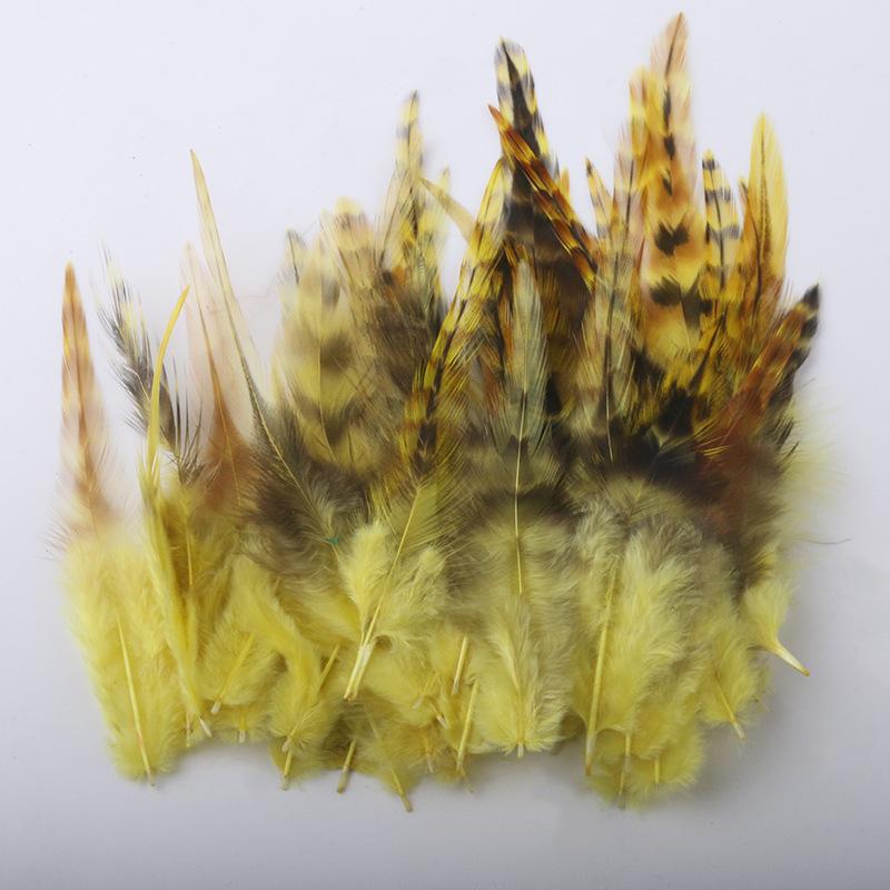 50Pcsdiy Jewelry Accessories Feathers Red Lu Flower Tip Feathers Chicken Feather Handicrafts Dream Catcher Clothing Decoration