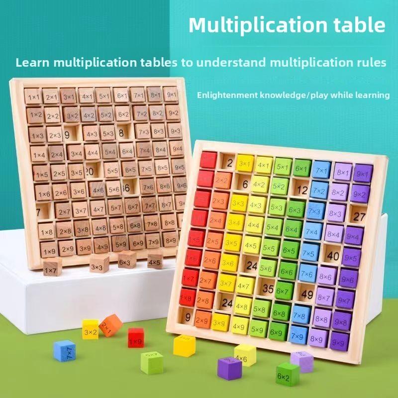 Holz Multiplikationstabelle Blöcke Pädagogisches Spielzeug Für Kinder Zum Erlernen von Mathe-Fähigkeiten