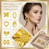 Boucles d'Oreilles en Acier Inoxydable pour Femmes Vintage Luxe Élégant Bijoux en Acier Titane
