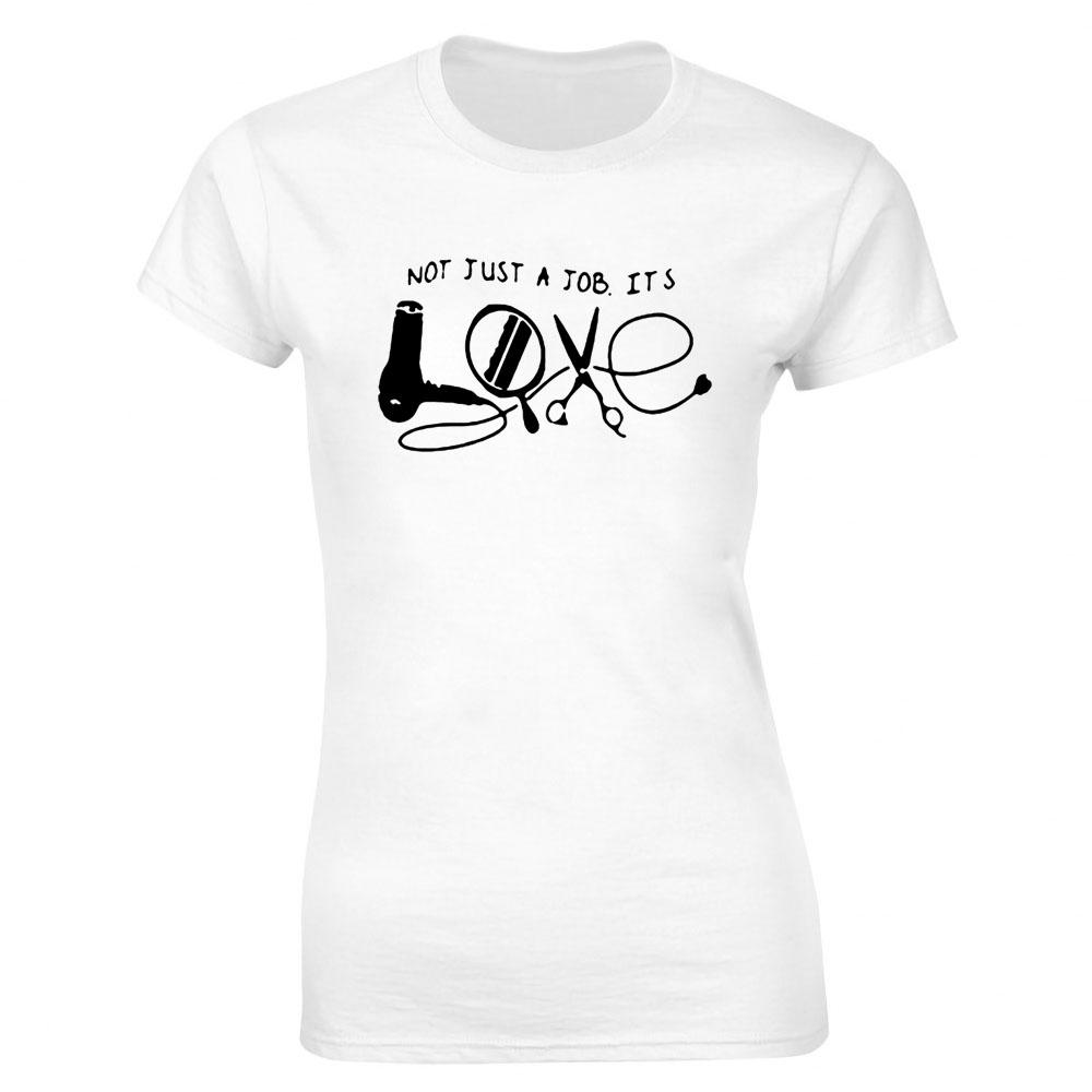 Hairdressing Hearbeat Barber Print Cotton Casual  Tshirt Women Funny T Shirt for Lady Streetwear Regular Top Tee