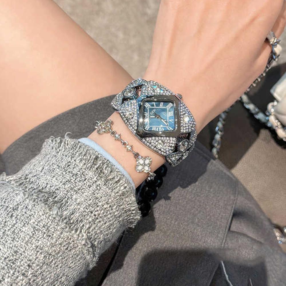 GEDI Watch Luxury Square Roman Dial Ladies Watches Fashion Shiny Diamond Bracelet Elegant Quartz Female Gold Watch Gifts