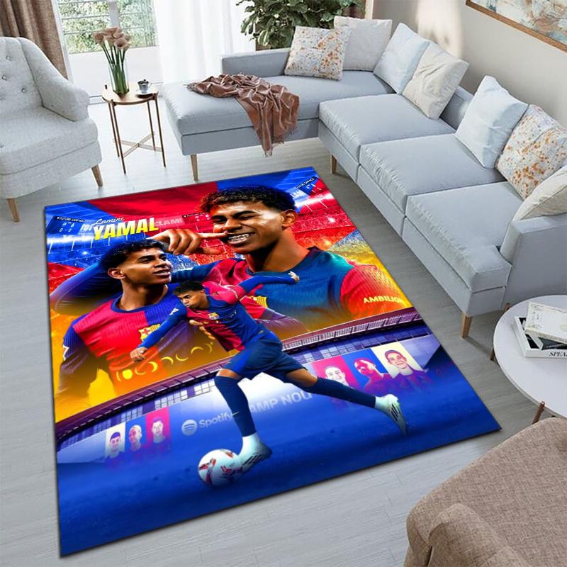 FC Barcelona's Lamine Yamal Young Player of the Year Carpet Is Suitable for Living Room and Bedroom Doormats Office Balcony Decorative Carpet 5