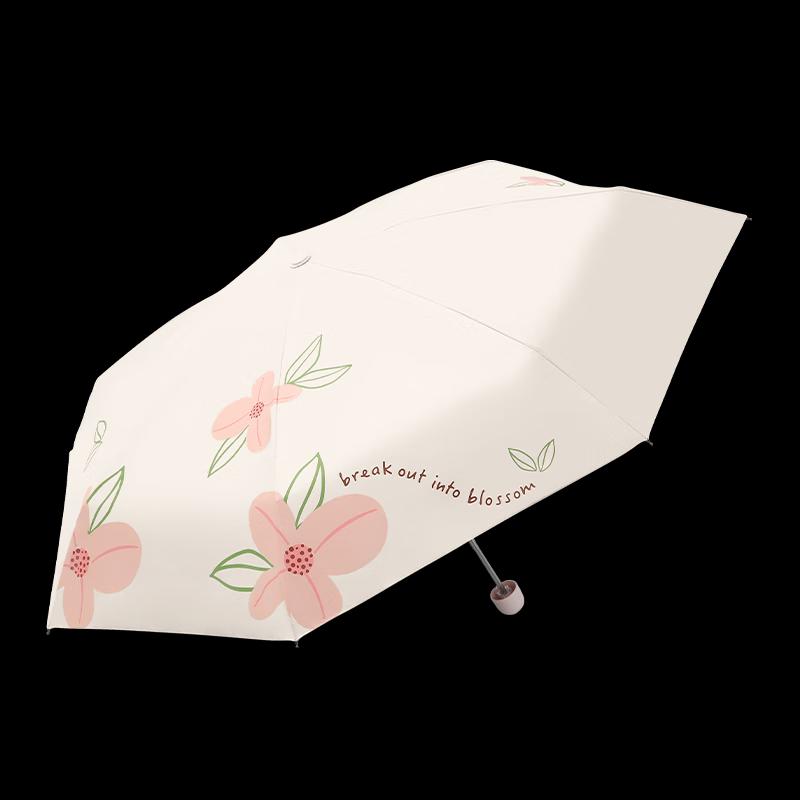 Paradise Floral Compact 5-Fold UV Protection Sun & Rain Umbrella