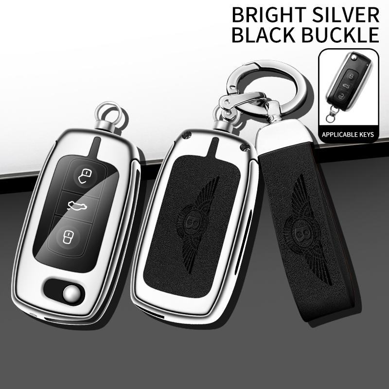 Aluminum Alloy Car Key Case Cover Shell for Bentley Mulsanne Continental Flying Spur GT Folding Flip Remote Protection Accessory CL7
