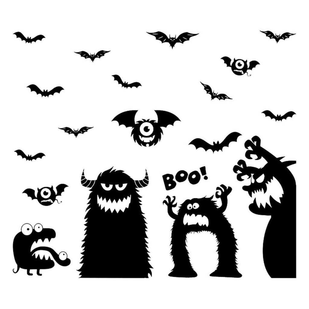 Halloween Window Sticker Ghost Ghosts Devil Shop Window Door Stickers Glass Decal Home Halloween Party Decoration