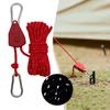 5M Pulley Adjuster Ratchet Kayak and Canoe Boat Bow Stern Rope Lock Outdoor Tie Down Strap 4mm Heavy Duty Adjustable Rope Hanger