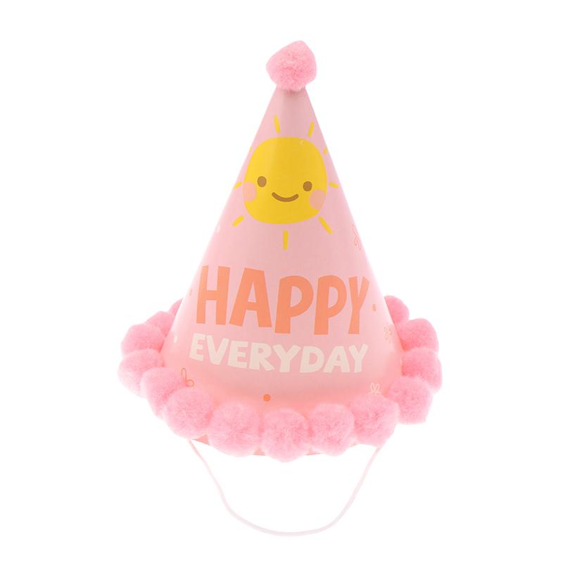 10Pcs/Bag Happy Birthday Party Hats Rainbow Diy Handmade Cap Crown Baby Shower Decoration Boy Girl Birthday Party Photo Props