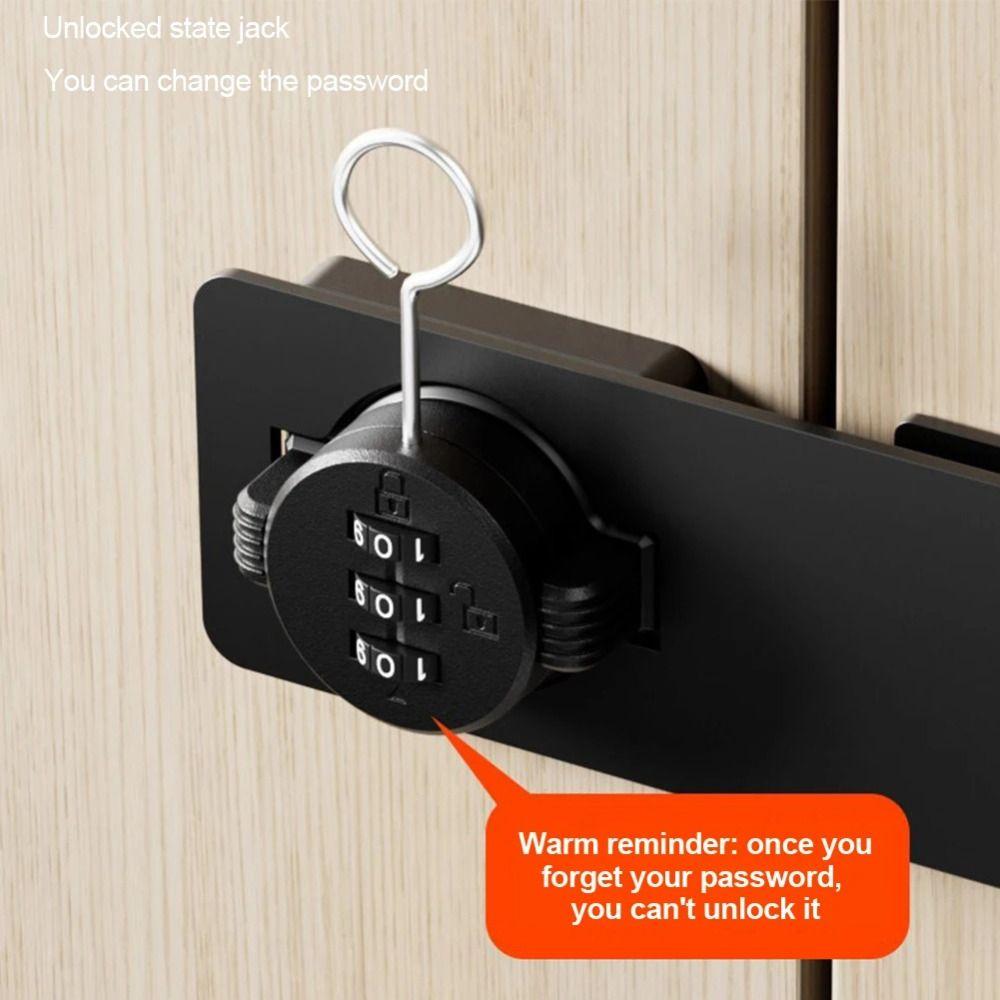 Easy To Install Rotary Hasp Locks Keyless Combination Password Lock Password Door Lock  Household