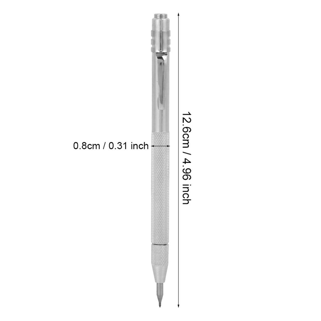 Carving Pen Glass Marker Ceramic Scriber Strong Magnetic Scribing Pen Knurled Aluminum Handle Tungsten Carbide Tip Scribing Pen