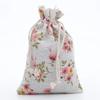 10pcs Cartoon Printing Multicolor Natural Cotton linen Wedding Children's Travel Supplies Cosmetic Sundries Storage gift Bags