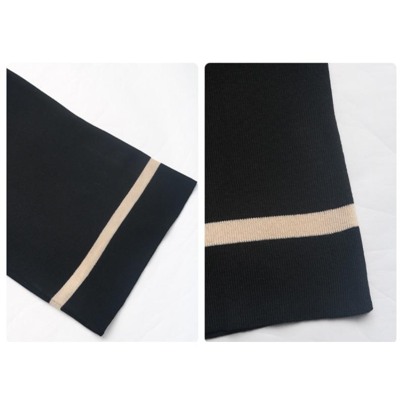 Zweiteiliges Hosenset für Damen, V-Ausschnitt, lange Ärmel, Oberteile, hohe Taille, lange Hosen, gerader Schnitt, legere Anzüge für Herbst und Winter