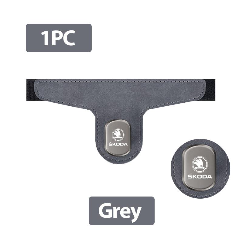 

For Skoda Suede Car Seat Headrest Hook Auto Rearseat Hanger Accessories Kamiq Karoq Octavia 2 3 Rapid Scala Kami Fabia VII VRS