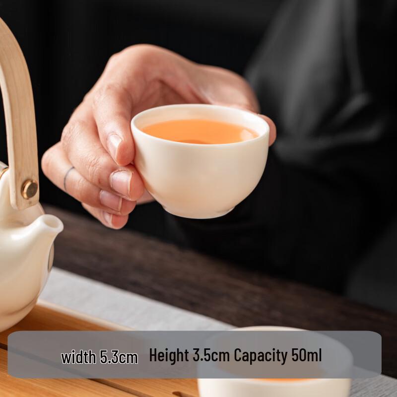 Handun Cream Style Ceramic Kung Fu Tea Set