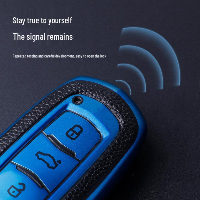 Geely Key Case for Emgrand GL, GS, Vision X6, Borui, X3, Binrui, Boyue, and S1 - Leather Texture Shell