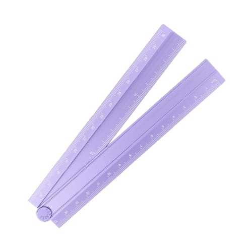 uxcell 30cm Folding Straight Ruler, Metric Aluminum Alloy Protractor, Foldable Angle Ruler, Geometry Measuring Tool with Squares for Architects, Artis