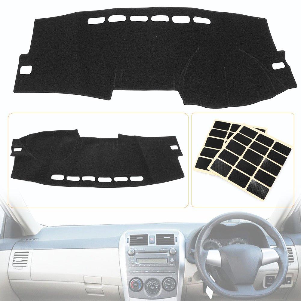 Marovsa Car Dashboard Mat Cover Sun Guard Anti-Aging Instrument Panel Mat Sunshade for Toyota Corolla 2007-2012 Special Design