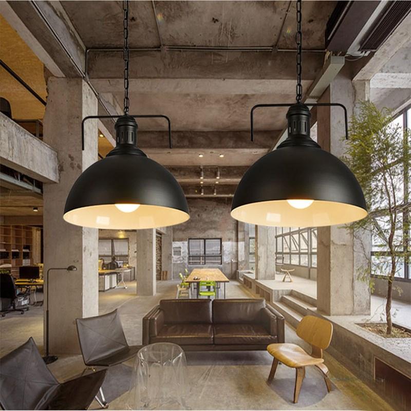 Creative Retro Simple LED American Wrought Iron Pot Chandelier Hotel Bar Restaurant Coffee Shop Decorative Lighting.