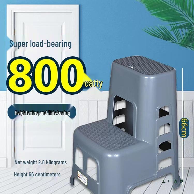 Two-Step Car Wash & Beauty Stool - High/Low Footstool, Thick Plastic, Multi-Purpose Ladder for Home