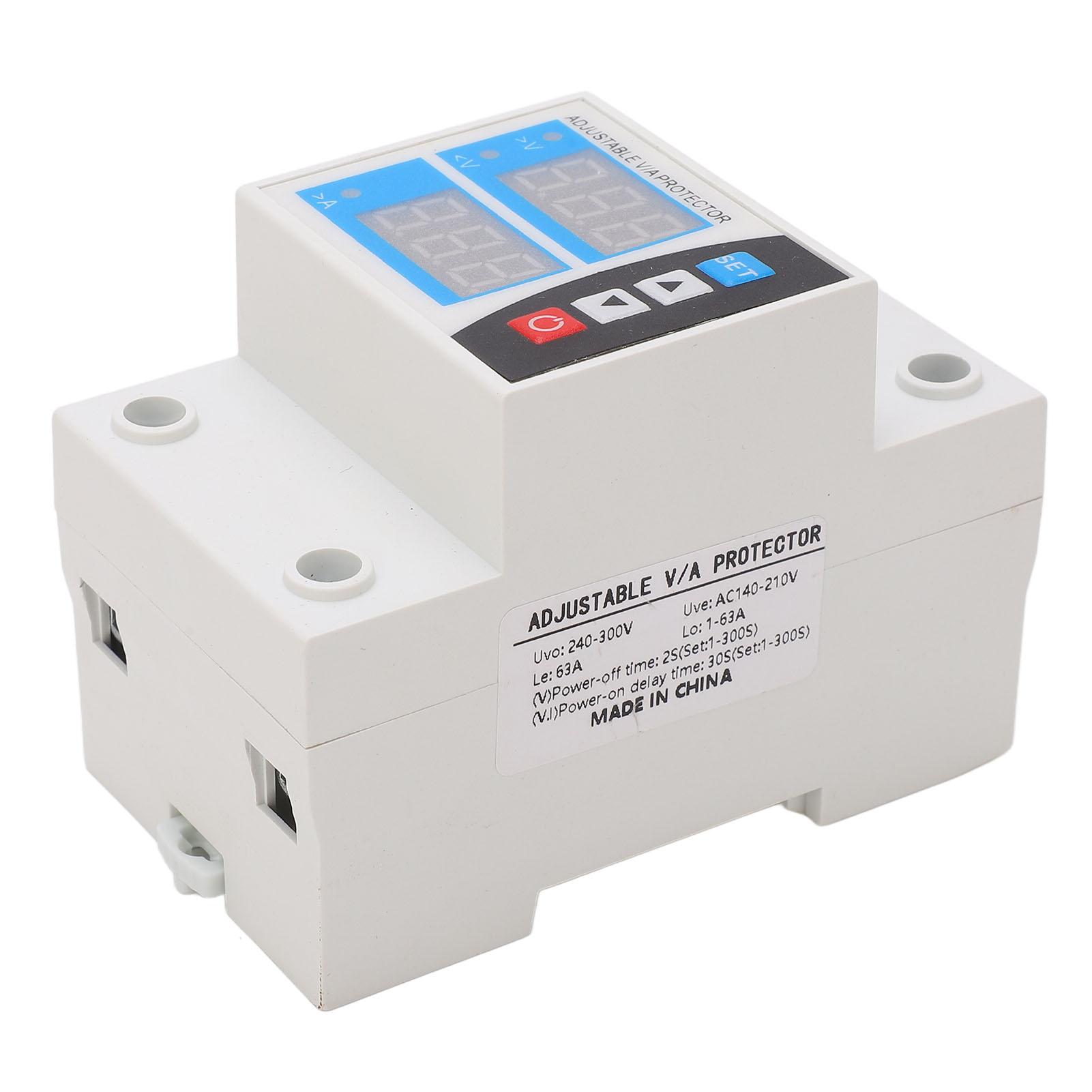 

Защита от перенапряжения и понижения тока, регулируемая на DIN-рейку, 2 дисплея, самовосстанавливающаяся защита