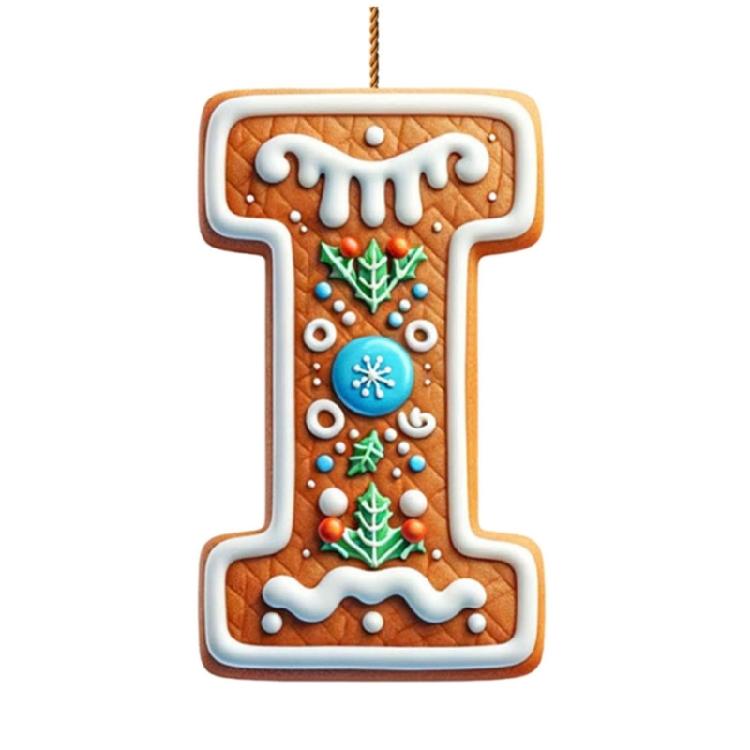 Child Safe Acrylic Christmas Letter Ornament Gingerbreads Homes Decors For Car Homes Decoration Holiday Party Accessory