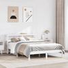 VidaXL Bed Frame with Headboard White 120x190 Cm Solid Pine Wood, Bed, Bedroom Furniture, Wooden Bed, Bed 3305711