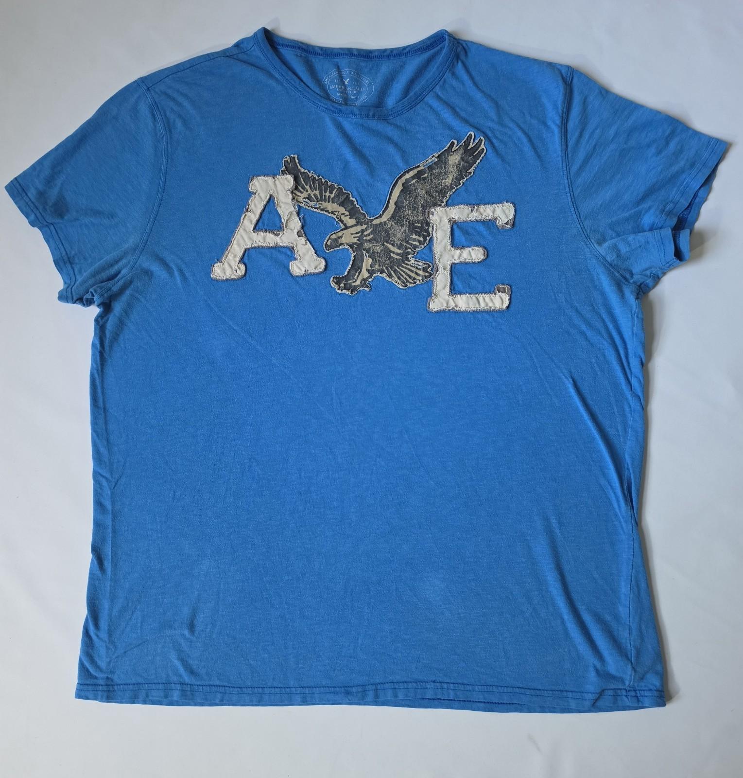 American Eagle Outfitters Men s Athletic Fit Short-Sleeve — Light Blue Unisex T-Shirt M