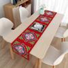 2 Stück Lange Leinen Feiertags Dekorative Tischdecke Staubtuch Platzset