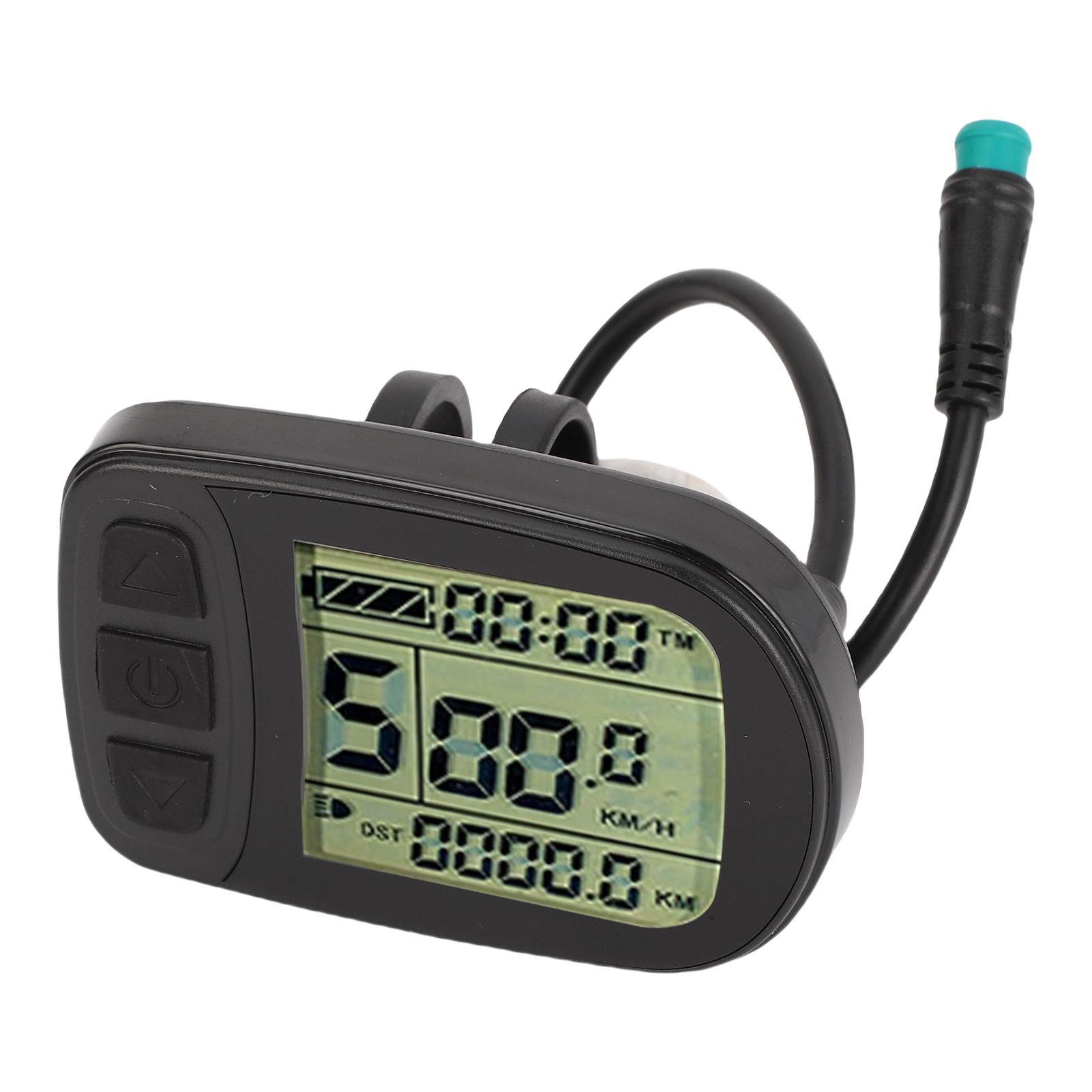 

Electric Bike LCD Display Meter 24V 36V 48V Electric Scooter Screen Display Control Panel with 5 Core Waterproofing