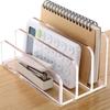 Holder File Organizer Desktop Acrylic Desk Folder Sorter Letter Stand Mail Book Paper Brochure Bin Box Storage