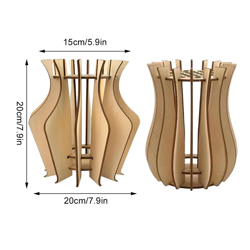Decorative Flower Stand Bouquets With Beautiful Wooden Vase Made Of Wood Wooden Puzzle Flower Stand Type+2