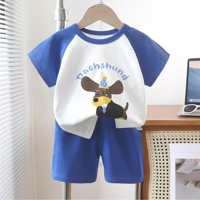 Set Tuta Sportiva Estiva da Bambino con Stampe di Cartoni Animati per Bambini Piccoli