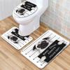 Halloween Bathroom Three-Piece Floor Mat Household Door Mat Bedroom Living Room Carpet