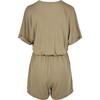 Combishort Femme - Urban Classics - Grandes Tailles - Vert Kaki - Confortable - Poches Pour Les Mains