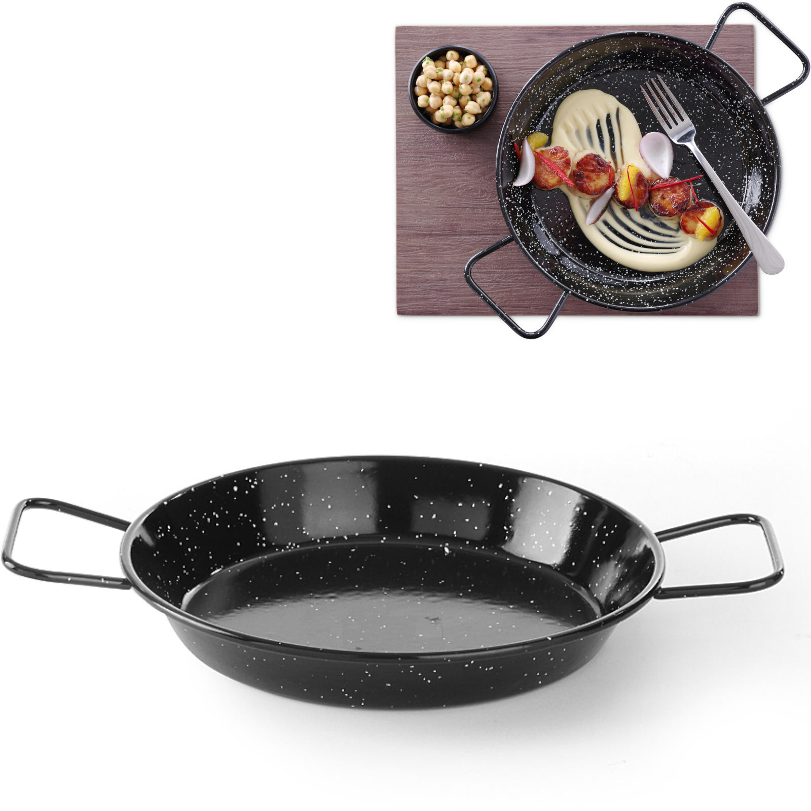 Emaille-Paella-Pfanne, Durchmesser 20 cm, Hendi 622735