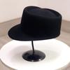 Elegant Fedora Hat British Style Wool Topper Hat Fashion Wool Equestrian Hat  Performances