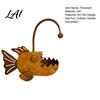 Flowerpot Rustic Iron Planter Fish Shaped Design Decorative Metal Flower Pot for Planter Succulents Cactus Plants Rustproof Garden Patio